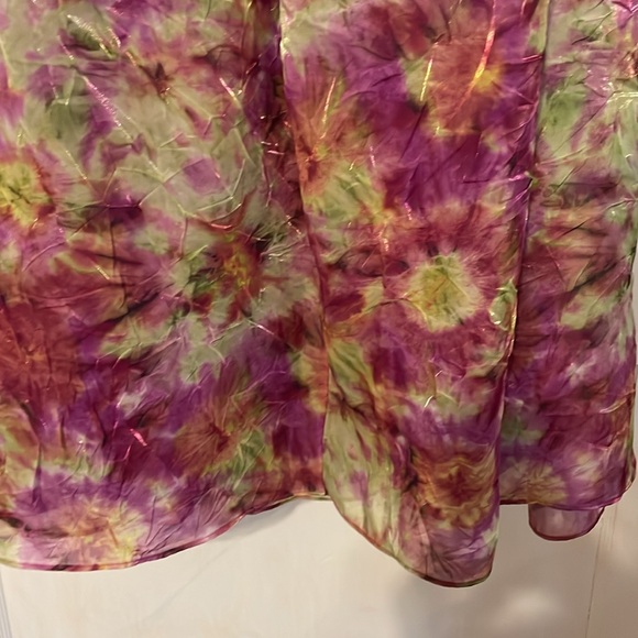 New Ramy Brook Sierra Crinkled Strapless Maxi Dress Lilac Sunburst size 8 - Picture 9 of 17